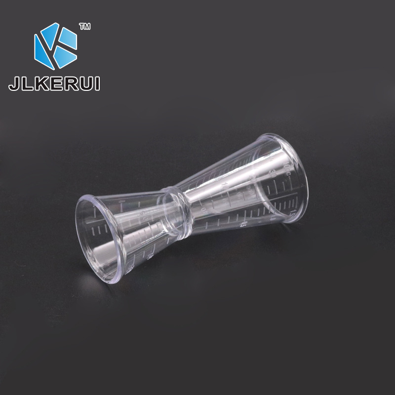 Taza oz de doble cabeza pequeña taza de medición de plástico con escala taza oz taza de medición de doble cabeza Barra de vino dispositivo de medición 20/40CC