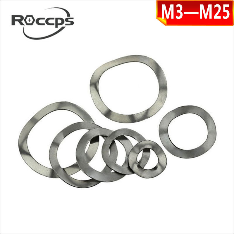 304不锈钢波型垫圈 三波峰垫圈 波形弹簧垫圈 弹性垫片 M3-M25