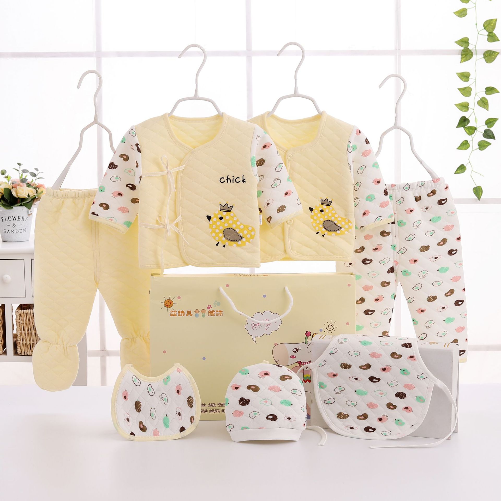 Suministro directo de fábrica nuevo conjunto infantil de siete piezas bebé recién nacido 0-3 meses bebé masculino ropa interior femenina bebé traje de los niños