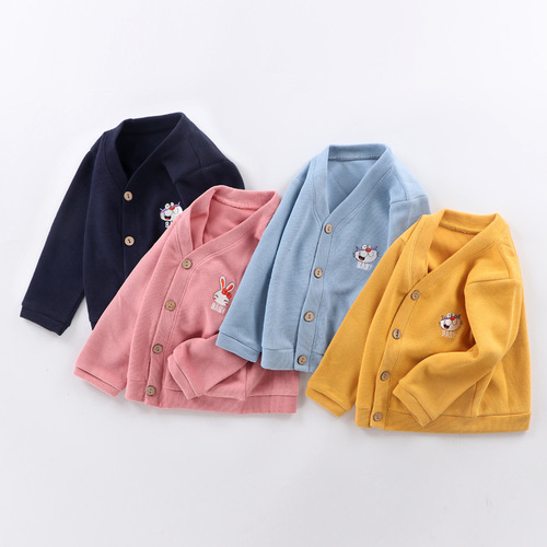 Children's coats and sweaters  new boys' cardigans baby sweatshirts for baby girls spring and autumn Korean version children's clothing wholesale