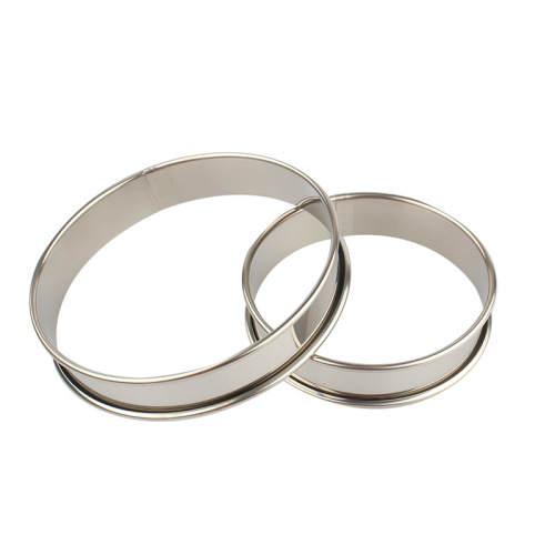 304 stainless steel tower ring pizza loading ring double curled round cookie mold tower mold cake tart mold loading ring