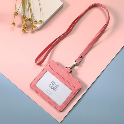 Porta Tarjetas de Tela con Cordón Retráctil para Identificación, Tarjeta de Trabajo, Tarjeta de Empleado, Ranuras Dobles para Tarjetas, Porta Tarjetas de Invitados con Hebilla Deslizante.