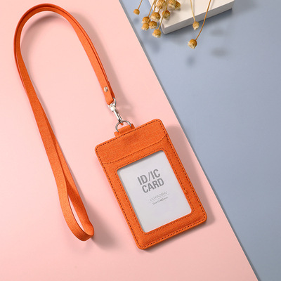 Porta Tarjetas de Tela con Cordón Retráctil para Identificación, Tarjeta de Trabajo, Tarjeta de Empleado, Ranuras Dobles para Tarjetas, Porta Tarjetas de Invitados con Hebilla Deslizante.