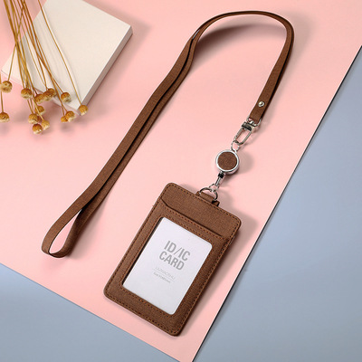 Porta Tarjetas de Tela con Cordón Retráctil para Identificación, Tarjeta de Trabajo, Tarjeta de Empleado, Ranuras Dobles para Tarjetas, Porta Tarjetas de Invitados con Hebilla Deslizante.