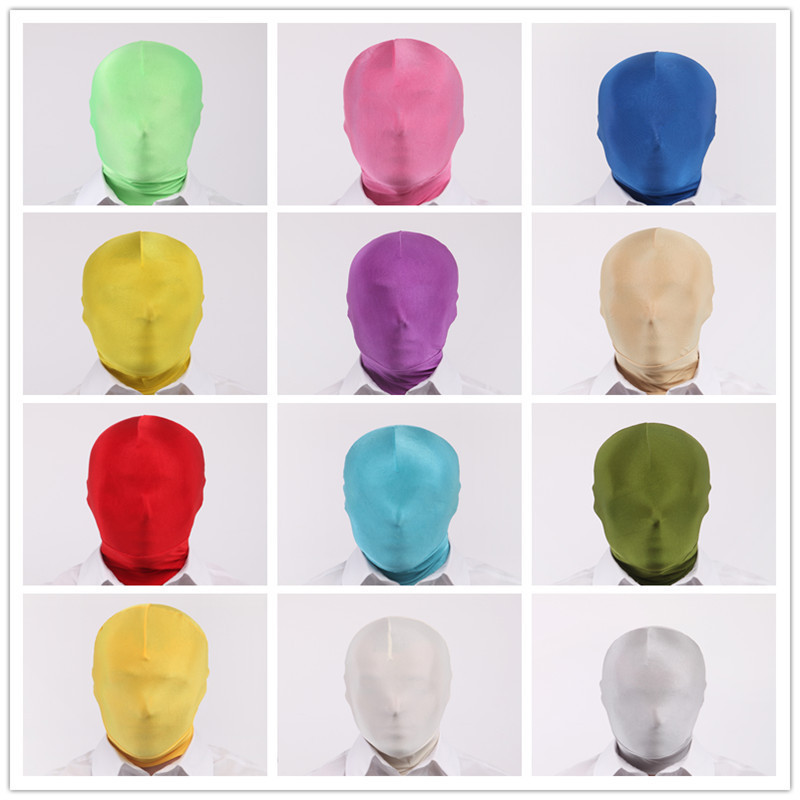 zentai Bodysuit Performance Coat Headgear cosplay Monochrome Lycra Full Coated Halloween Hot Selling Headgear