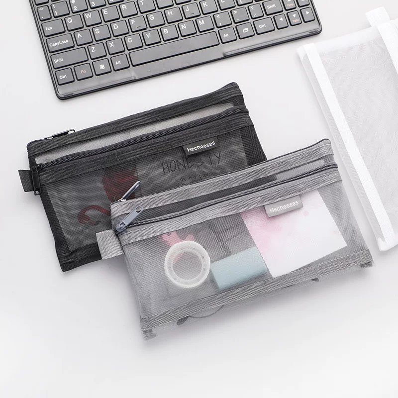 Pencil case, double-layer storage bag, storage system, Japanese and Korean