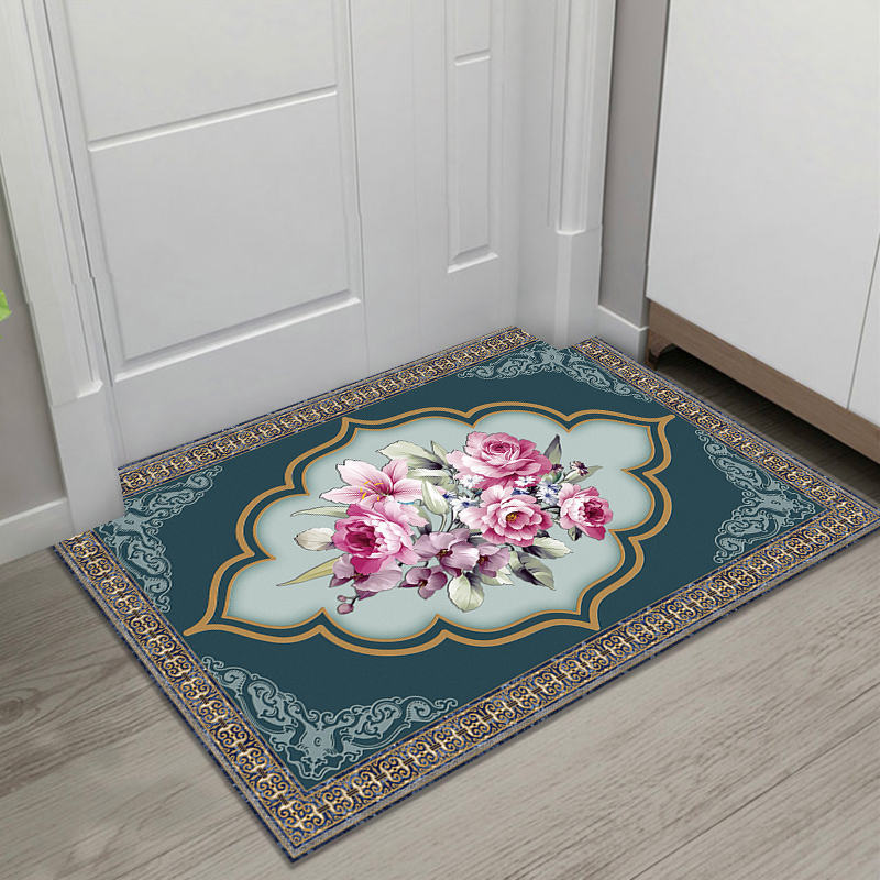 Alfombra de la puerta de entrada de estilo europeo estera del piso estera de la puerta pasillo sala de estar hogar corte cocina estera del piso lavable