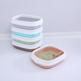 Популярный полузакрытый лоток для кошачьего туалета от Amazon, небольшой кошачий туалет с защитой от падений и брызг и бесплатным совком для кошачьего туалета.