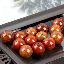 天然宣化料战国红圆珠玛瑙散珠隔珠 天然散珠水晶饰品配件DIY手链