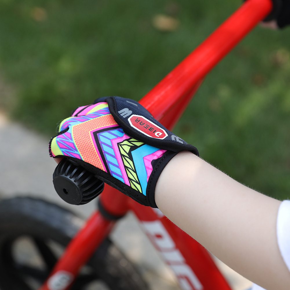 DIBEAR deportes para niños guantes de medio dedo Palm protección antideslizante béisbol fresco equitación equilibrio coche fitness