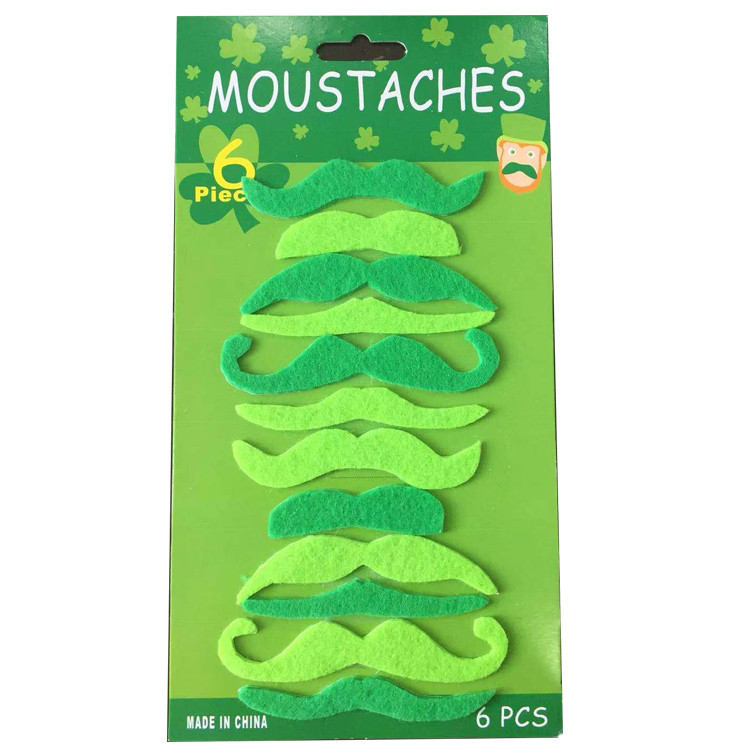 Amazon ebay nueva combinación traje cabeza hebilla + gafas + barba pegatina + collar conjunto de cuatro piezas Festival irlandés