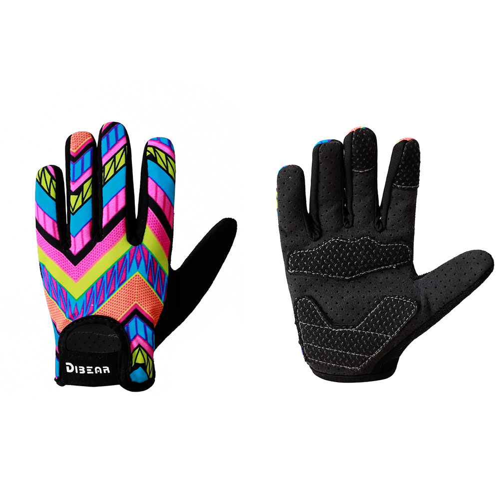 DIBEAR deportes de los niños de Palma guantes antideslizantes dedo completo de protección de la bicicleta guantes de béisbol ciclismo guantes de fitness