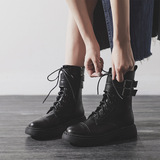 Martens, Tide, тонкие дышащие универсальные сапоги в английском стиле на платформе, коллекция 2022, в британском стиле, средней длины