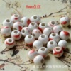 Beads, accessory, ceramics, woven bracelet, 8mm