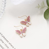 Fuchsia brand cute earrings, wide color palette, flowered