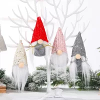 П pendantknitted Christmas гном подвеска, блестящая подвеска, 4 цвета (розовый, золотой, красный, серый)