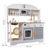 Big wooden realistic family kitchen, toy, set for boys, children's kitchenware, new collection