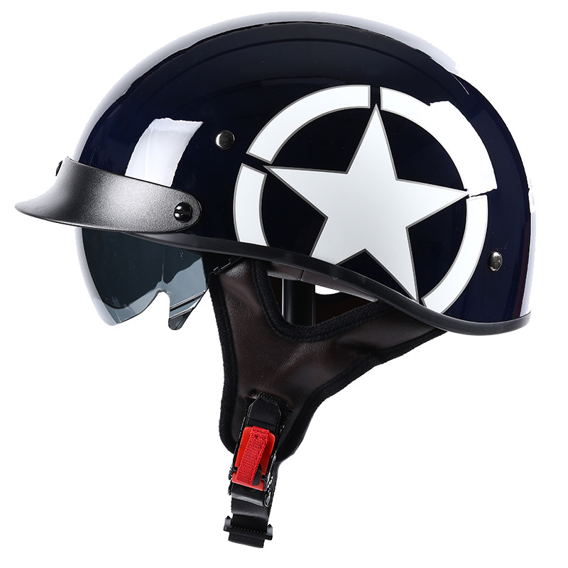 バイクスクーターヘルメット、男性用レトロハーフヘルメット、女性用電動スクーターヘルメット、夏用電動バイクヘルメット、電動スクーターヘルメット、トレンドのレトロライディングヘルメット