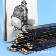 乐瑞尼木制素描铅笔专业美术生初学者入门素描笔软炭笔hb铅笔批发