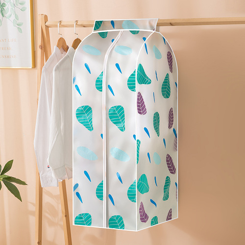 PEVA three-dimensional clothes dust cover wardrobe organization hanging clothes bag large storage suit cover clothes bag coat cover