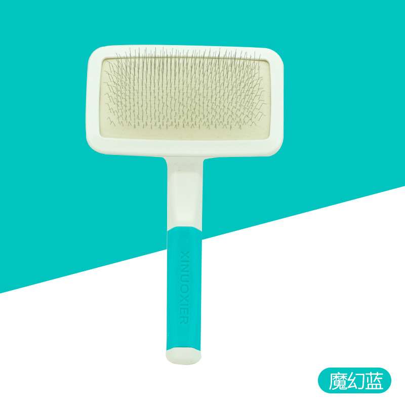 Xinuo mascota perro peine pequeño peine blanco peine de perro de pelo largo cepillo de aguja de acero Teddy aguja peine cepillo de piel