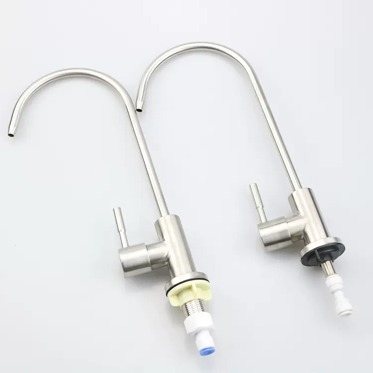 直饮水龙头 2分家用厨房净水器配件 304不锈钢鹅颈纯净水机水龙头