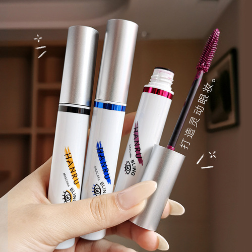 Han Ru Colorful Mascara, Thick, Waterproof, Long-Lasting, Curly, Long-lasting, Non-smudged, No-Removal, Long-Lasting Female Internet Celebrity Model