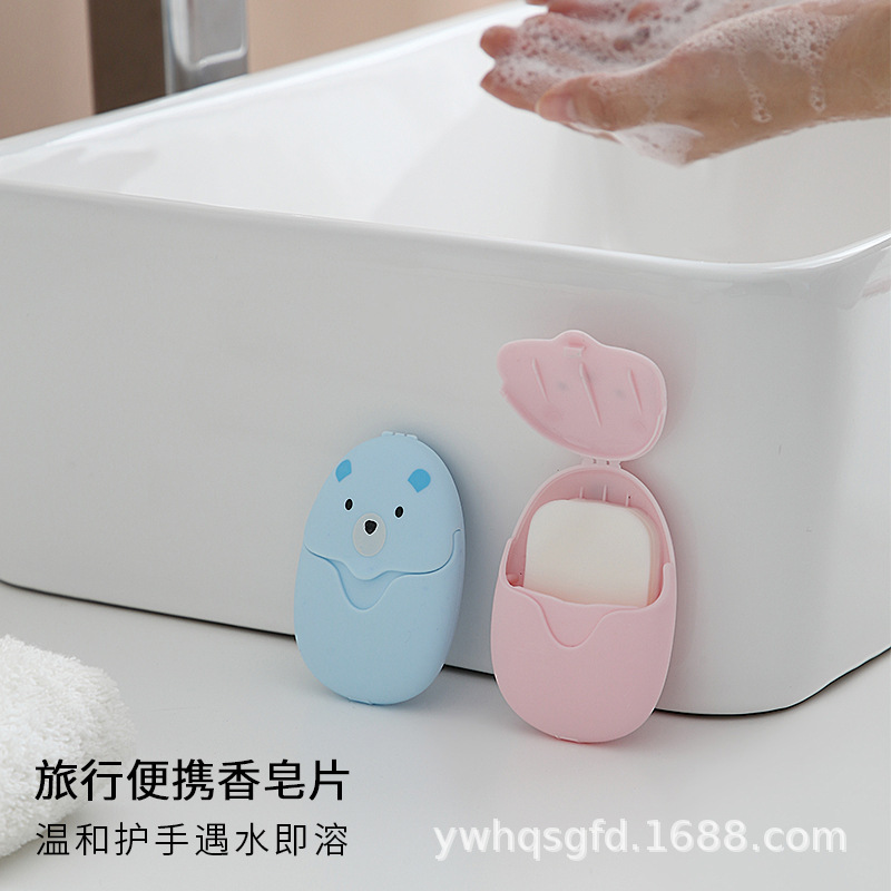 Travel portable mini soap paper outdoor disposable soap pad cleaning 50 PCs soap pad soap Paper