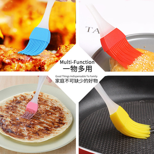 Silicone BBQ Brush Food Grade High Temperature Resistant Oil Brush Plastic Handle Silicone Brush Household Oil Brush Wholesale
