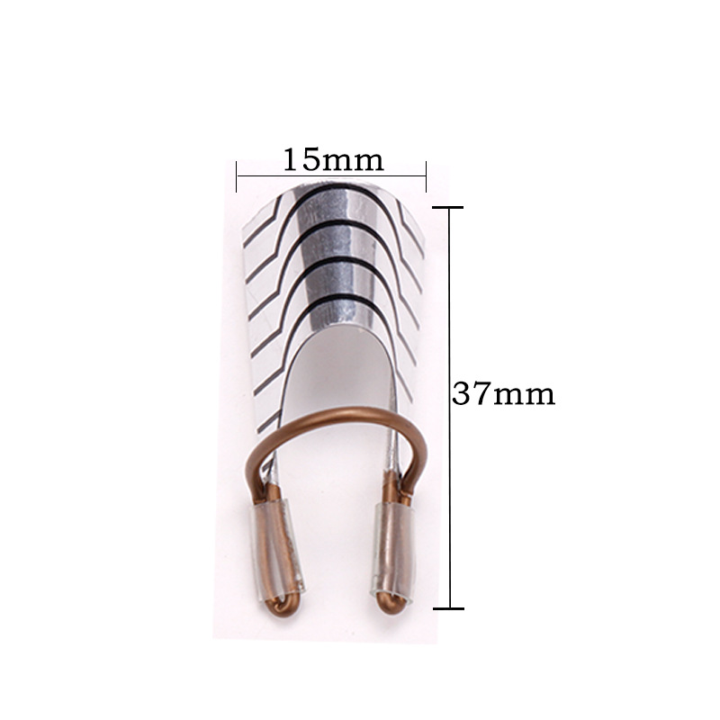 Soporte de dedo de extensión de uñas transfronterizo clavo de cristal extensión de fototerapia clavo metal aluminio dedo titular 5 traje en caja