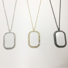 热转印圆角项链创意款金属热升华项链系列个性 空白耗材