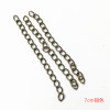 Extending chain 7 cm iron tail chain 50 pieces/bag electroplated silver ancient green white K metal alloy accessories