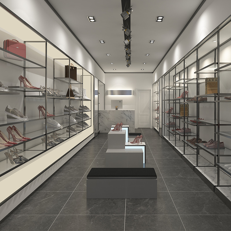 公司产品鞋包展柜服装烤漆展示柜鞋店鞋柜货柜商场陈列柜按图定制