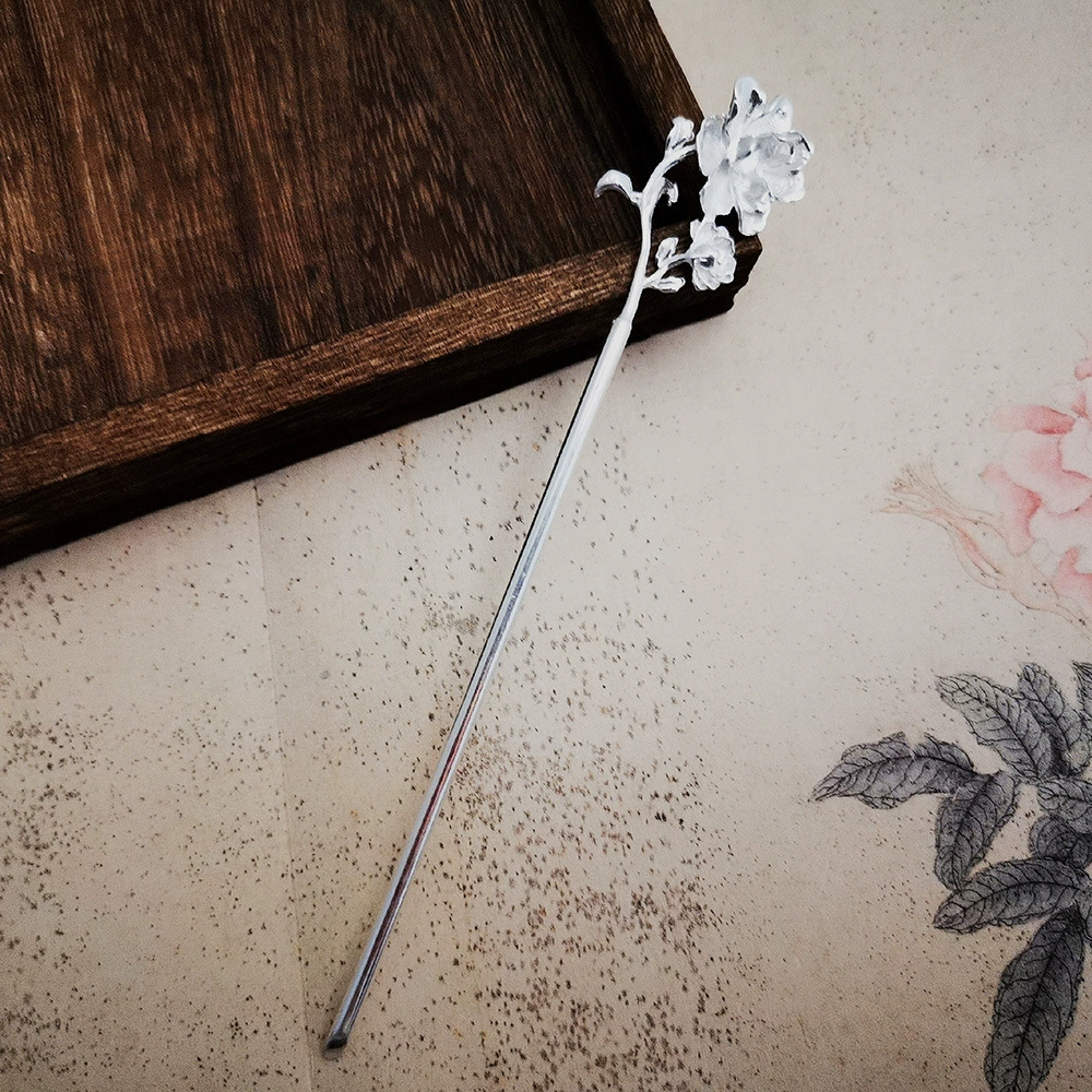 Panfa Silver Silver Silver 999 Babbles Ancient Gufeng Hair Words, шаг шаг и трясущийся Hanfu Girl Twelve Flowers God