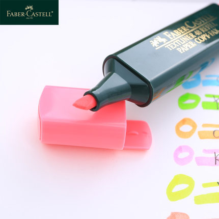 Faber-Jia resalte pluma de marcado clave 1548/1546 estudiante de color caramelo marcado pluma de marcado pluma llamativa pluma