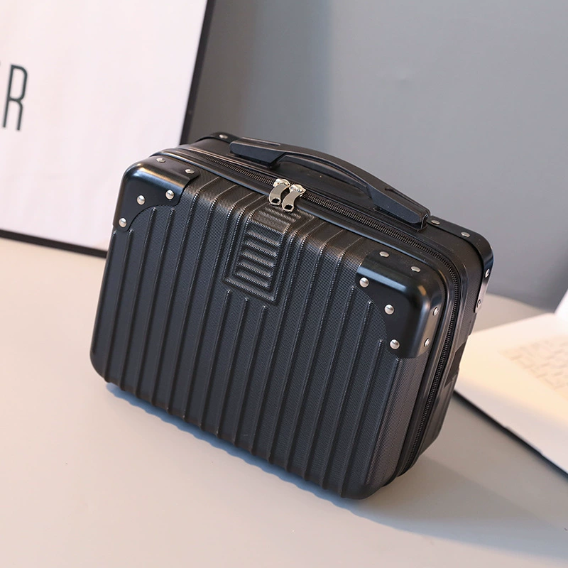 Mini Handheld Suitcase Makeup Box, 14″ & 16″, Lightweight Password Lock, Multi-Color