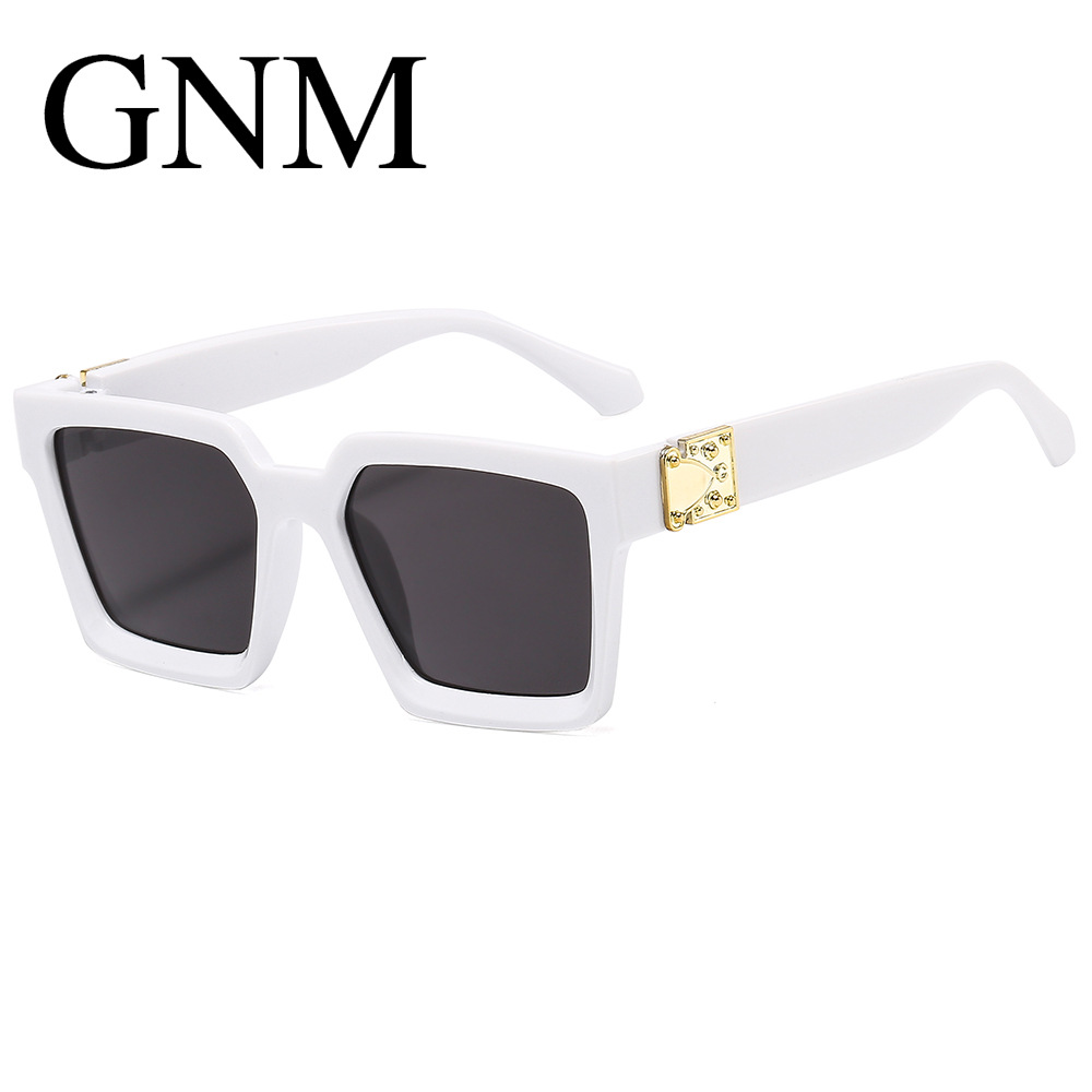 European and American Large-Frame Retro Sunglasses 2020 New Style Female Internet Celebrity Square Sunglasses Wide-Rimmed Sunglasses Prescription Glasses
