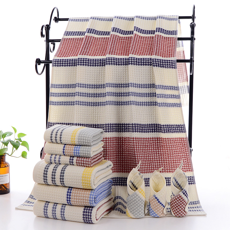 Asciugamano da bagno in puro cotone a nido d'ape assorbente_voghion.com