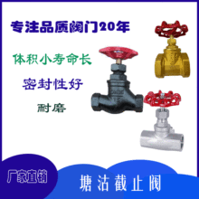 批发4分螺纹止回阀加厚铜截止阀高压密封dn50黄铜截止阀J11W-16