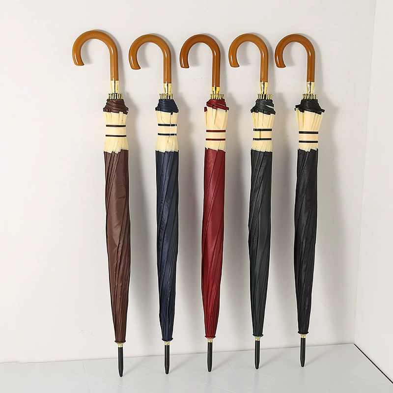 Трансграничная оптовая продажа 16-костная изогнутая ручка с длинной ручкой, двойной зонт, защита от солнца, прямой зонт, солнечный зонт, подарок в корейском стиле, экспортный зонт от солнца