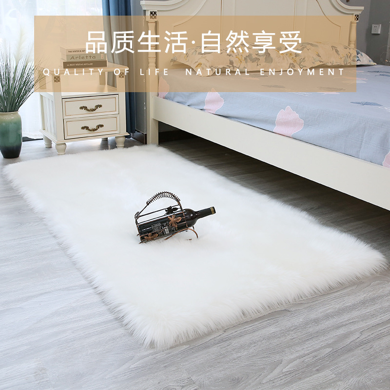 Amazon lana-como alfombra felpa color sólido nórdico alfombra cojín hogar sala de estar dormitorio manta