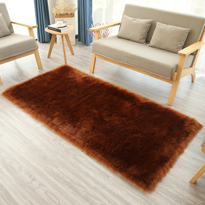Amazon lana-como alfombra felpa color sólido nórdico alfombra cojín hogar sala de estar dormitorio manta