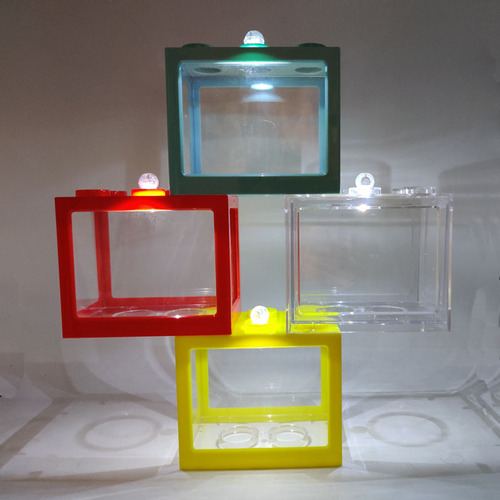 Office small aquarium thick transparent acrylic turtle tank living room home desk mini small goldfish tank