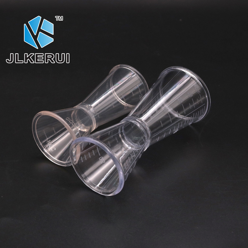 Taza oz de doble cabeza pequeña taza de medición de plástico con escala taza oz taza de medición de doble cabeza Barra de vino dispositivo de medición 20/40CC