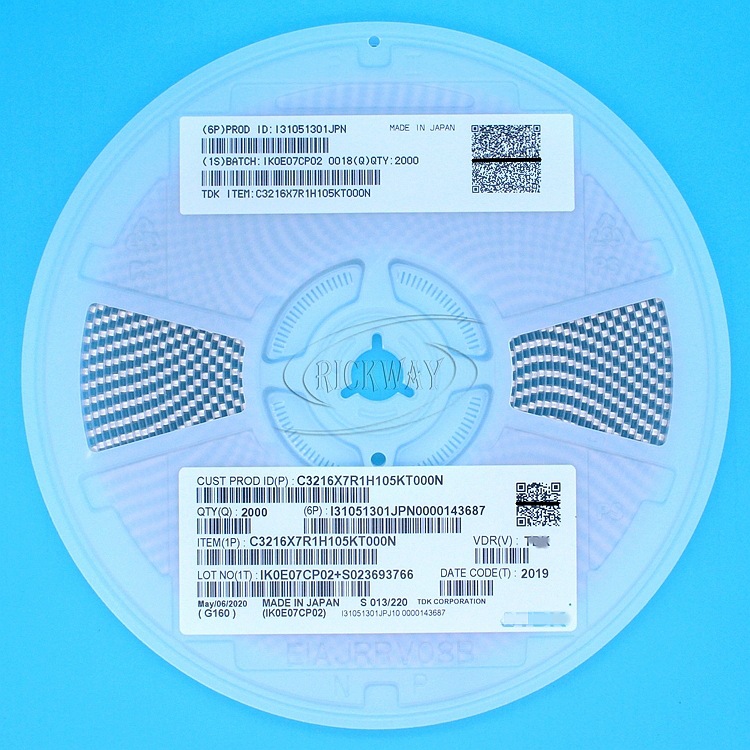 贴片电容1206 100uF 107M 6.3V 10V X5R 20% 陶瓷C3216X5R0J107MT