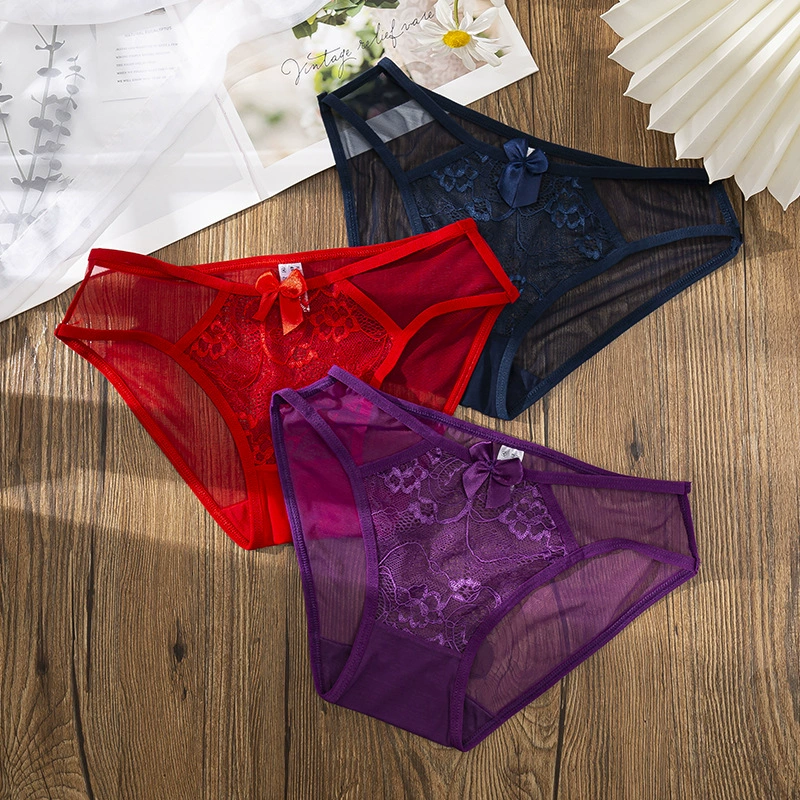 Lace pants, thin sexy breathable cotton Japanese trousers
