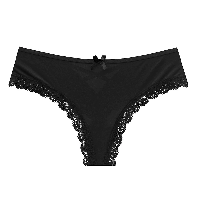 Milk‑silk эластичные женские трусы, низкая талия с кружевной отделкой, S–XL, 7 цветов