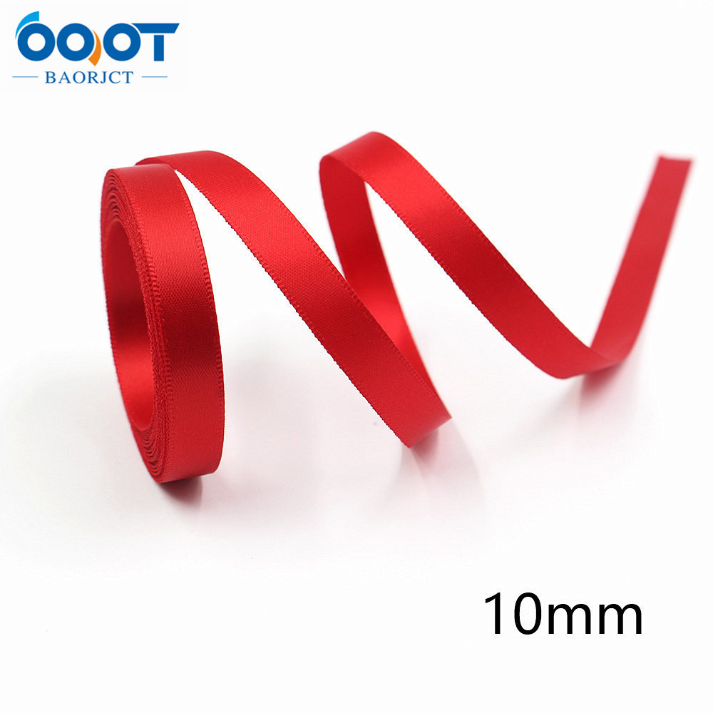 10mm Navidad cinta regalo embalaje arco material fiesta decoración cinta color sólido carta de Navidad cinta