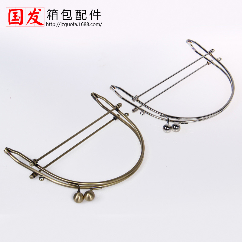 15.5cm de alambre de hierro bolso de mano mano oro al por mayor clásico portátil de cuatro colores bolso con bisagras opcional