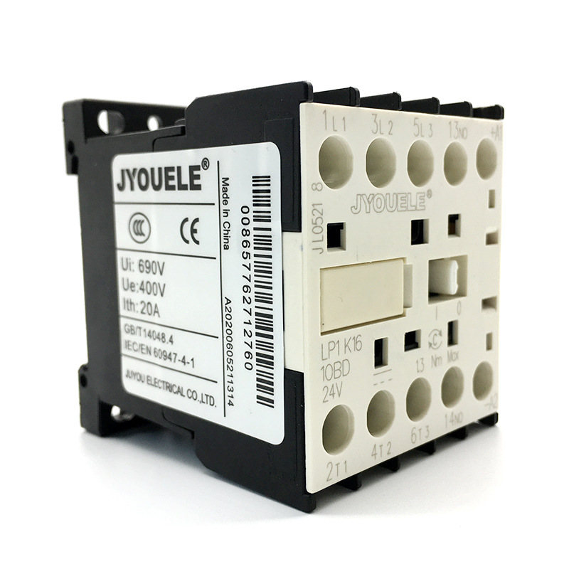 批发LP1K1610小型低压直流接触器常开16A 3P+NO 常用DC24V 220V